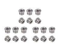 Pyatofly Adaptador de Tornillo Roscado Convertidor de Micrófono de 18 Piezas de 5/8 Pulgadas Macho A Hembra de 3/8 Pulgadas