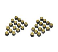 Pyatofly Amplificador de Amplificador de Guitarra 30 Piezas, Perillas Ajuste Una Presión, Negro con Tapa Aluminio Dorado, Se Adapta Una Amplificadores de Macetas de 6mm de Diámetro