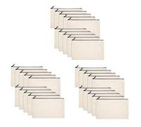 Pyatofly Bolsa Bricolaje En Blanco 30 Piezas Estuche Lona Bolígrafo Bolsas Maquillaje En Blanco - Bolsa Lápiz Lona Bolsa Viaje Bolsa Cosméticos Lona Algodón