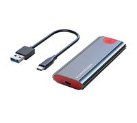 Pyatofly Estuche M2 SSD M.2 una USB 3.1 Gen 2 10Gbps NVMe SSD Gabinete para NVMe PCIE M Key/(B+M) Key SSD Disco Duro, M2 SSD Case AC