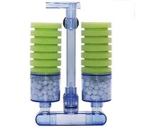 Pyatofly Filtro de acuario, filtro de esponja bioquímica ultra silencioso para acuario, bomba de aire para freír, acuario, pecera, agua, otoño, doble espuma, filtros de esponja Xy-2882