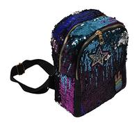Pyatofly Mochila pequeña para mujer, mochila de viaje con lentejuelas, mochila escolar, color azul, Blue, One Siz