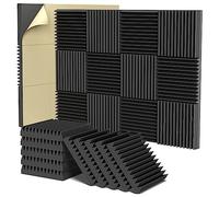 Pyatofly Paneles de Espuma AcúStica, Paneles de Espuma Autoadhesivos a Prueba de Sonido de 2 X 12 X 12 Pulgadas, Paneles de Pared Insonorizados de Alta Densidad (Paquete de 12)