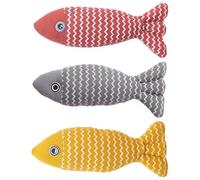 Pyatofly Paquete de 3 Juguetes para Gatos, Peces, Juguetes para Masticar Gatos, Juguetes con Hierba Gatera para Gatos de Interior
