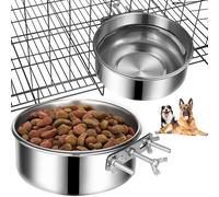 Pyatofly para Perros, 2 Unidades, Cuenco de Acero Inoxidable para Comida y Agua, Colgantes para Jaula de Jaula, antiderrames, fáciles de Usar