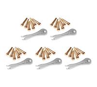 Pyatofly Pasadores de puente de guitarra, 30 de latón para guitarra acústica con extractor de de puente de guitarra