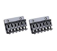 Pyatofly Puente rígido para guitarra eléctrica de 65 mm de carga superior (2 x 6 sillines (negro)
