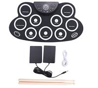 Pyatofly Tambor ElectróNico PortáTil de Tambor Manual para Instrumentos de PercusióN de Tambor ElectróNico para Exteriores, Accesorios para Equipos de MúSica