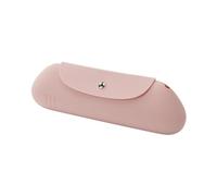Pyatofy Bolsa de CosméTicos de Viaje con Soporte para Brochas de Maquillaje de Silicona: Soporte PortáTil Suave para Brochas Faciales Rosa