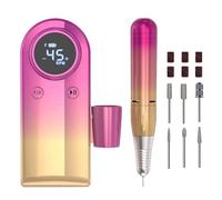 Pyatofy Taladro de UñAs EléCtrico para UñAs de Gel AcríLico Manicura Pedicura Herramientas de Forma de Pulido para Uso en el SalóN del Hogar A