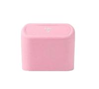 PYBYCEGNZK Basurero para Coche Bote Basura Con Tapa Colgante Portátil A Prueba Fugas Para Organización Contenedor de Basura para Coches(Pink Trash Can)