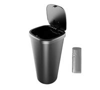 PYBYCEGNZK Basurero para Coche Cubo Basura Para Coche 650ML Cenicero Estuche Protector Tapa Abierta Organizador Automático Soporte Almacenamiento Contenedor de Basura para Coches(Black)