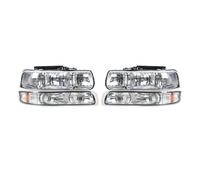 PYBYCEGNZK Conjunto de faro delantero Para Chevrolet Para Silverado 1500 2500 1999 2000 2001 2002 Faros DRL Esquina Luces Señal Carcasa Lente Transparente Faros derecho(W Left and Right)