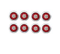 PYBYCEGNZK Conjunto De Luz Trasera Luz Trasera Redonda Para Coche Camión Remolque Tractor 4 Pulgadas 16 LED 12V 24V Señal Giro Freno Trasero Advertencia Traseras Después Luces(8pcs White Red)