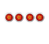 PYBYCEGNZK Conjunto De Luz Trasera Luz Trasera Redonda Para Coche Camión Remolque Tractor 4 Pulgadas 16 LED 12V 24V Señal Giro Freno Trasero Advertencia Traseras Después Luces(4pcs Amber Red)