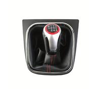 PYBYCEGNZK Para VW Golf6 Para Jetta MK6 2010-2014 5 6 Perilla De Cambio Velocidad Palanca Cambios Cubierta Antipolvo Palanca Velocidad Coche(Red circle 6 Speed)
