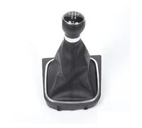 PYBYCEGNZK Para VW Para Golf 6 Para Jetta MK6 2010-2014 5 Perilla De Caja Cambios Velocidad Palanca Velocidad Coche(5 Speed Black Line)