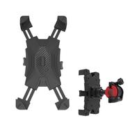 PYBYCEGNZK Porta Teléfono Bicicleta Soporte Móvil para Teléfono Transmisión En Vivo para Motocicleta Bicicleta Montaña Eléctrica Cuadro Fijo Universal Soporte Móvil Moto(Black)