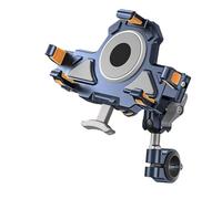 PYBYCEGNZK Porta Teléfono Bicicleta Soporte Universal para Teléfono De Motocicleta Aleación con Amortiguación 360° para Navegación Y Antivibración Soporte Móvil Moto(UBA)