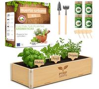 PYEF CRAFTS Huerto Urbano Hierbas Aromaticas Semillas Oregano, Albahaca, Perejil y Cilantro - Kit Plantas Aromaticas Interior - Kit Semillas Plantas Culinarias Huerto en casa