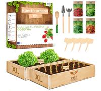 PYEF CRAFTS Kit Cultivo (2ud) XL Huerto Urbano 2X Kit Mini Huerto Urbano Terraza - Mini Huerta en Casa Ecológica con 6 Tipos de Semillas