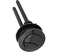 PYENHDI Botón del tanque del inodoro, Válvula de descarga negra for cisternas, pulsador doble, accesorios baño, 38mm, 1 Uds