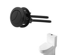 PYENHDI Botón del tanque del inodoro, Válvula de tanque agua for inodoro, botón cabeza redonda, color negro, 38mm, 48mm, 58mm, 1 Uds