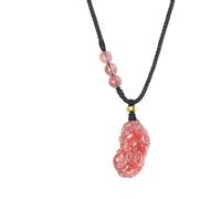 PYENHDI Collar de jade Feng Shui, Colgante Pixiu for mujeres y hombres, collar de Buda, cadena la suerte obsidiana, amuleto, joyería Feng Shui(Women)