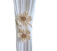 PYENHDI Cortineros, 4 Piezas de Cortinas de Flores con Cierres magnéticos, Hebillas, Clips y Varillas for Accesorios.