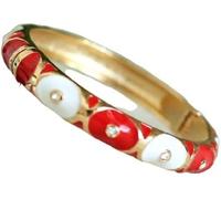 PYENHDI Pulsera Cloisonné, Brazaletes clásicos únicos de color circular con esmalte Cloisonne for mujer, artesanía tradicional