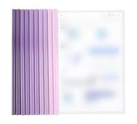 PYEUIFT 10 Piezas cubierta de encuadernación de informes plástico A4, carpeta de archivos con barra deslizante, cubiertas de encuadernación A4, cubierta de informe A4 con clip, Púrpura