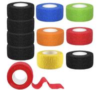 PYEUIFT 10 Piezas Vendajes Autoadhesivos - Gasa Adhesiva - Vendaje Autoadhesivo para Esguinces de MuñEca Y Tobillo, Cinta Adhesiva para MáQuina de Tatuajes (2,5cm*4,5m/6 Colores)