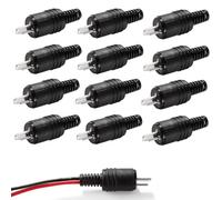 PYEUIFT 12 Piezas Conector Altavoz 2 Pines DIN Conector Macho Hembra Adaptador Cable Altavoces Hifi Conexión Audio Terminal Para Sistema De Sonido Hogar y Profesional