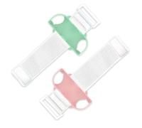 PYEUIFT 2 Piezas Bandas de Muñeca Compatible con Just Dance 2025/2024/2023/2022/2021 y & Nintendo Zumba Burn It Up, Bandas de Muñeca Elástica Ajustable para Joy-con Controlador(Rosa Verde)
