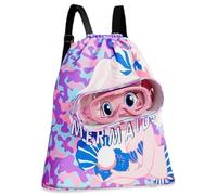 PYEUIFT Sirena Gimnasia Mochila con Cordón Mochila Gym Bolsa Piscina NiñA Bolsa Deporte NiñO Mochila Piscina NiñA Mochila Saco Infantil Mochila Playa Mochila
