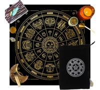 PYEUIFT Tarot Tapete Tarot 75x75cm, Tapete Cartas Tarot, Cartas del Tarot, Altar, Tarot Divinatorio für Practicar Cartomancia con Pendulo Divinatoire mit Bolsa de Almacenamiento