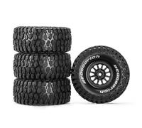 PYFORE Para TRAXXAS UDR 1/7 neumáticos modificados mejorados RC control remoto coche neumático corto neumático de carretera neumático todoterreno (negro/banda de rodadura grande)