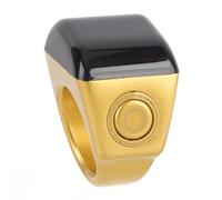 Pyhodi Contador de Anillo Inteligente, Pantalla Recargable Impermeable de Tasbeeh Contador de Dedos para Recordatorio de Tiempo de Oración, 9999 Conteos, 15 Días de Resistencia, (20MM)