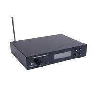 Pyhodi Inalámbrico en el Monitor de Orejas, Transmisor y Receptor del UHF IEM de 863 a 865MHz con Auriculares para la Presentación en de Studio Stage Band, Adecuado para Bandas, (Enchufe de la