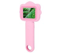 Pyhodi Mini Microscopio Digital Portátil para Niños, Pantalla de 2.4 Pulgadas 500x 2MP Almacenamiento de Datos Microscopio Recargable con Luces LED, Ciencia Educativa