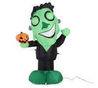 Pyhodi Monstruo Verde Inflable de 3.9 Pies, Decoraciones Inflables para el Patio de Navidad, Calabaza, Ojos Grandes, Luces LED, Patio Al Aire Libre, Césped, (Enchufe de la UE 100-240V