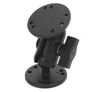 Pyhodi Montaje de Bola de 1 Pulgada de Aleación de Aluminio, Montaje del Buscador de Pescado con Placas Redondas del Agujero de Amperios, Soporte Electrónico de Brazo Medio Electrónica (6 cm)