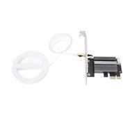 Pyhodi Tarjeta WiFi PCIe para Escritorio, Tarjeta de Red PCIe WiFi 6e 4174Mbps 5.2 Adaptador Inalámbrico con Bandas de 2.4GHz 5GHz 6GHz para Ganar 10 11 (Antena de Cable de extensión)