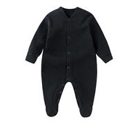 Pyjama bébé garçon naissance en velours doux, avec fermeture à pression frontale et mitaines intégrées, sans chaussettes pour un confort et une chaleur optimaux, idéal pour les nouveau-nés de 0 à 12