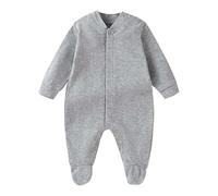 Pyjama bébé garçon naissance en velours doux, avec fermeture à pression frontale et mitaines intégrées, sans chaussettes pour un confort et une chaleur optimaux, idéal pour les nouveau-nés de 0 à 12