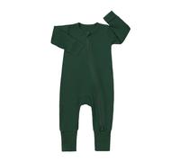 Pyjama intégral bébé avec manchons antigriffures, body à manches longues et fermeture éclair pour nourrissons filles et garçons, en coton doux respirant pour un sommeil sécurisé de 0 à 24 mois (Dark