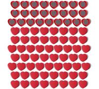 PYJLBX 100 Piezas Imanes Nevera Corazón Rojo, Imanes Potentes Imanes Pizarra Magnetica, Mini Iman Nevera Pequeños Magnets para Pizarras Blancas Escuela Cocina Oficina Hogar Calendario y Manualidades
