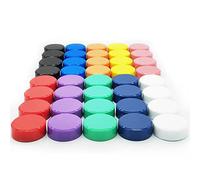 PYJLBX Imanes de nevera, coloridos y fuertes imanes redondos pequeños para pizarra blanca, tablón de anuncios, manualidades, refrigerador, oficina, cocina y aula, mini imanes magnéticos para adultos
