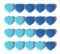 PYJLBX Imanes Nevera, 20 Piezas Imanes Potentes Corazón Azul Imanes Pizarra Magnetica, Iman Potente Pequeños Calendario Nevera Iman Magnets para Oficina, Escuela, Manualidades, Bricolaje, Pinboard