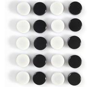 PYJLBX Imanes Nevera Imanes Potentes, 20 Piezas Imanes Pizarra Magnetica Imanes Pequeños, Iman Potente Iman Nevera Calendario Magnets, Mini Imanes Redondos, para Nnevera,Oficina,Escuela (Negro+Blanco)